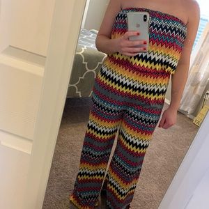 Mulitcolored chevron jumpsuit
